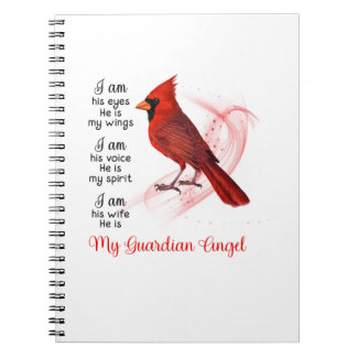 Red Cardinal My Guardian Angel Anteckningsbok