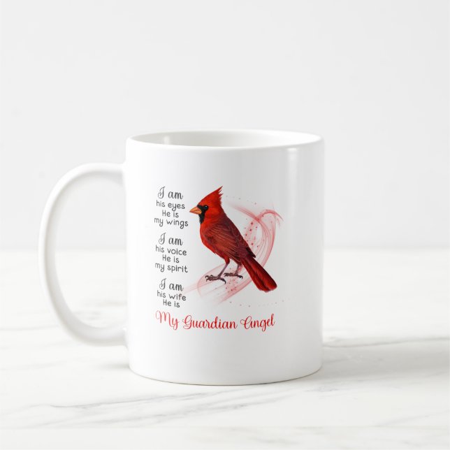 Red Cardinal My Guardian Angel Kaffemugg (Vänster)