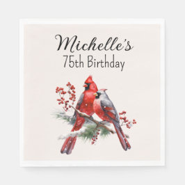 Red Cardinals 75:e Birthday Pappersservett