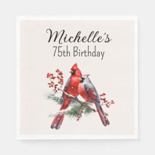 Red Cardinals 75:e Birthday Pappersservett