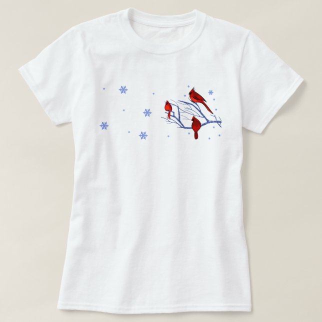 Red Cardinals julklapp Tee (Design framsida)