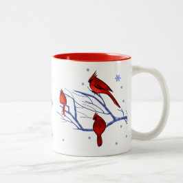 Red Cardinals julklapp Två-Tonad Mugg