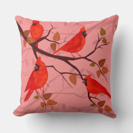 Red Cardinals Pillow Kudde