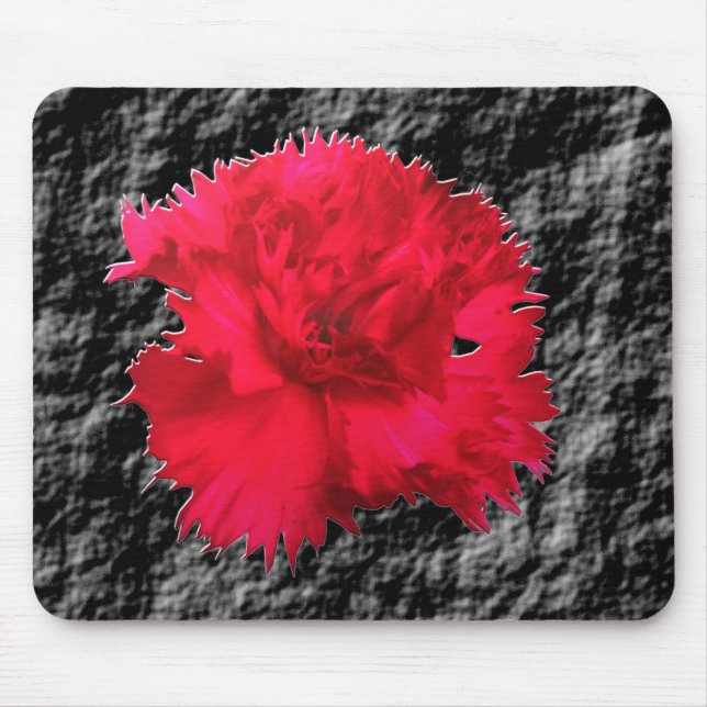 Red Carnation Blommigt Fantasy Mousepad Musmatta (Framsidan)