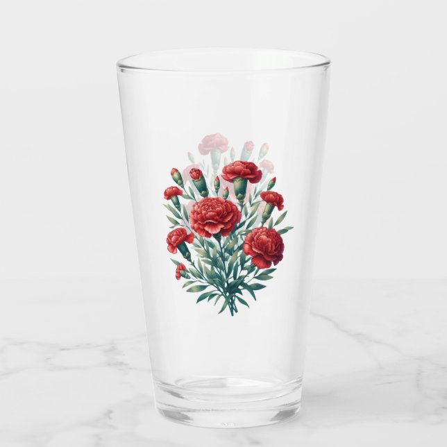 Red Carnation Glaskopp (Baksida)
