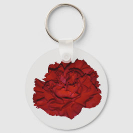 Red Carnation Keychain Nyckelring