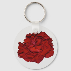 Red Carnation Keychain Nyckelring