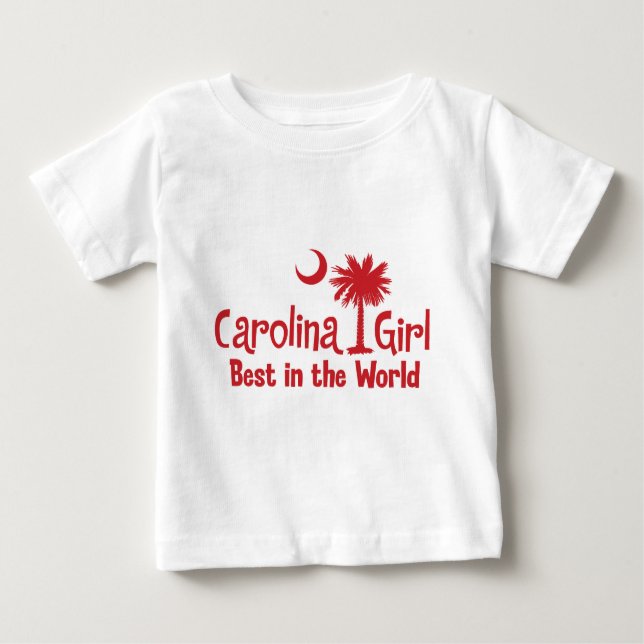 Red Carolina Girl Best in World T-shirt (Framsida)