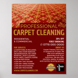 Red Carpet, Carpet Cleaner, Städning Service Poster