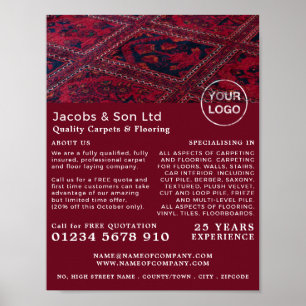 Red Carpet, Carpet Lagrar, Fitter Advertising Poster
