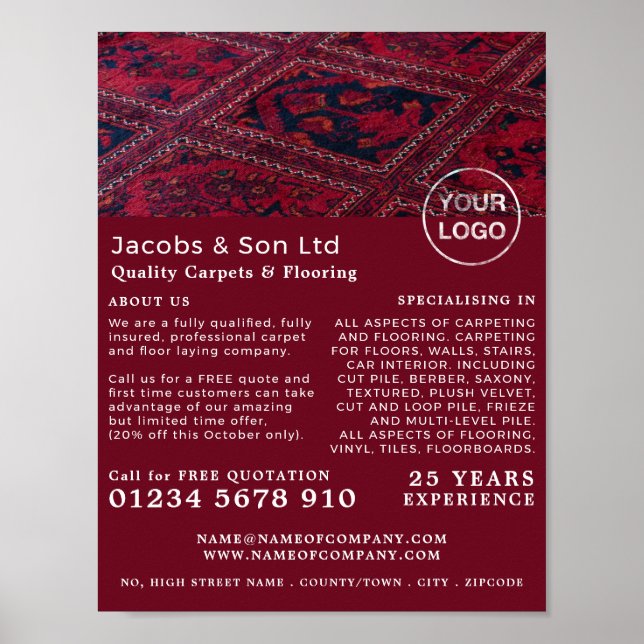 Red Carpet, Carpet Lagrar, Fitter Advertising Poster (Framsidan)