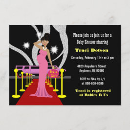 Red carpet Hollywood Baby Shower Inbjudan boy