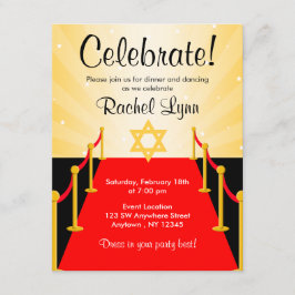 Red Carpet Hollywood Bat mitzvah Recept Tilläggskort