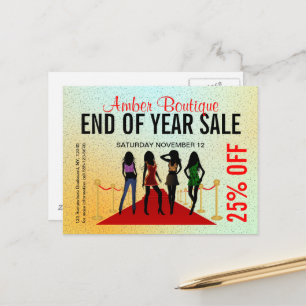 Red Carpet Mode Models Boutique Sale Promotion Vykort
