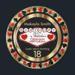 Red Casino Poker Chip Birthday Magnet<br><div class="desc">Red Casino Poker Chip Birthday Magnet ready for you to personalize. 📌If you need further customization, please click the "Click to Customize further" or "Customize or Edit Design" button and use our design tool to resize, rotate, change text color, add text and so much more. ⭐This Product is 100% Customizable....</div>