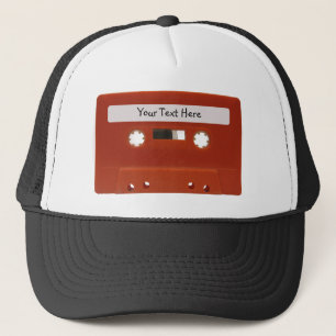 Red Cassette Tape Anpassade Hat Keps