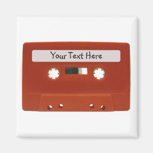 Red Cassette Tape Anpassade Magnet