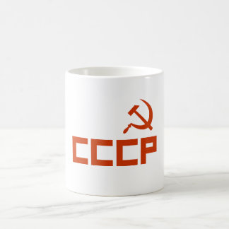 Red CCCP Hammer och Sickle Kaffemugg