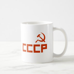 Red CCCP Hammer och Sickle Kaffemugg