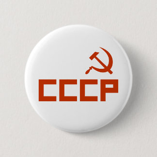 Red CCCP Hammer och Sickle Knapp