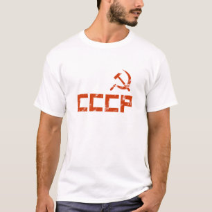 Red CCCP Hammer och Sickle Tee