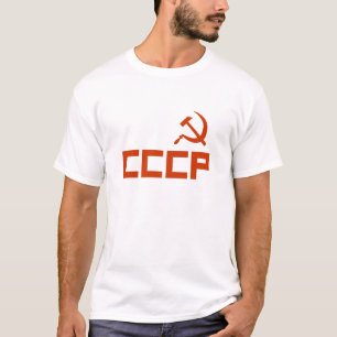 Red CCCP Hammer och Sickle Tee Shirt