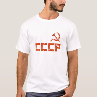 Red CCCP Hammer och Sickle Tee Shirt