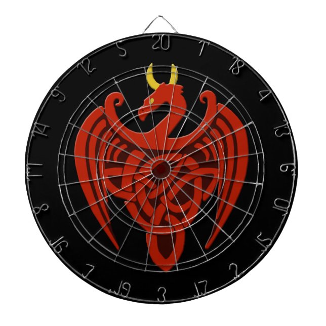 Red Celtic Dragon Darttavla (Framsidan)