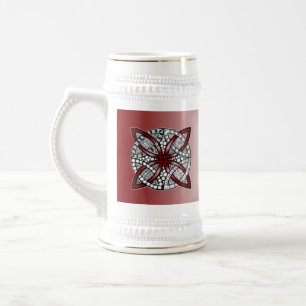 Red Celtic Knot Art Original Sejdel