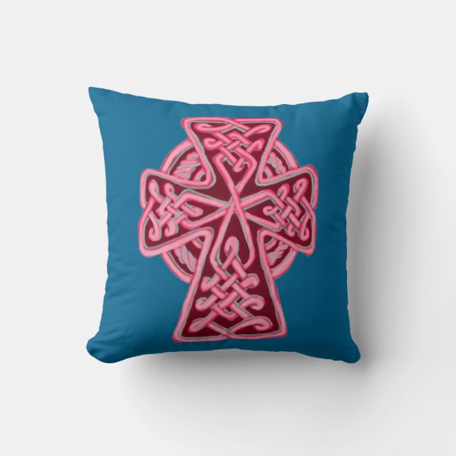 Red Celtic Kor Square Dekorativ kudde (Framsida)