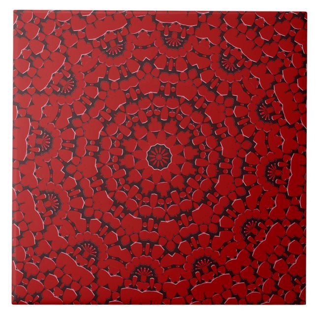 Red Ceramic Tile Kakelplatta (Framsidan)