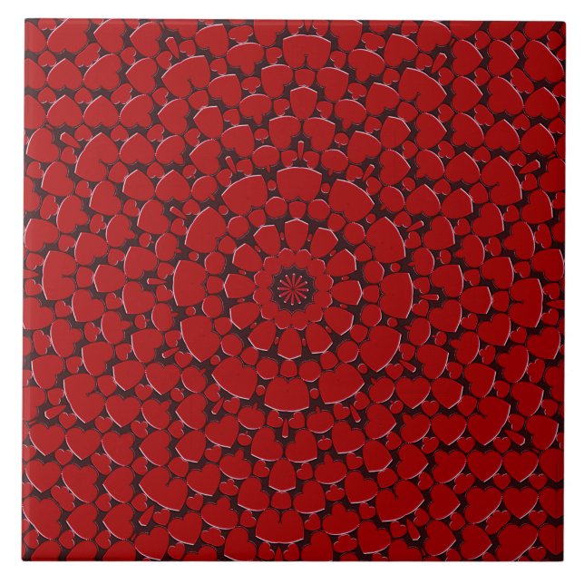 Red Ceramic Tile Kakelplatta (Framsidan)