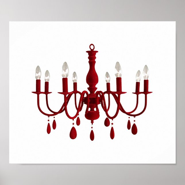 Red Chandelier ~ Poster/Skriv ut Poster (Framsidan)