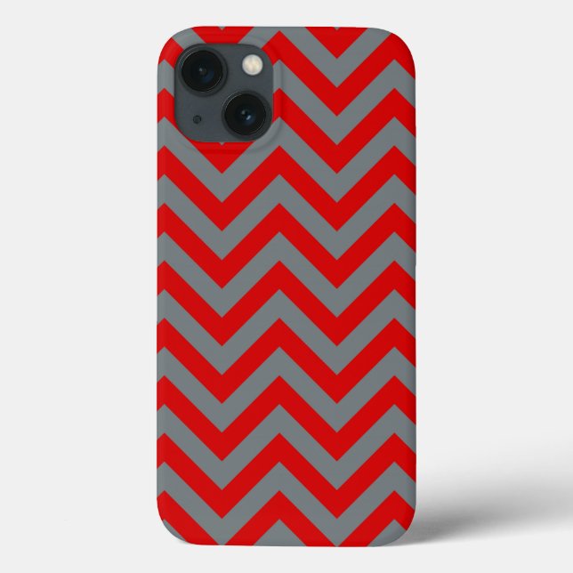 Red, Charcol Large Chevron ZigZag Mönster (Baksida)