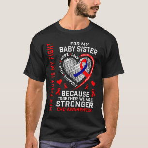Red Chd Awareness Baby Sister Heart Disease Matchi T Shirt