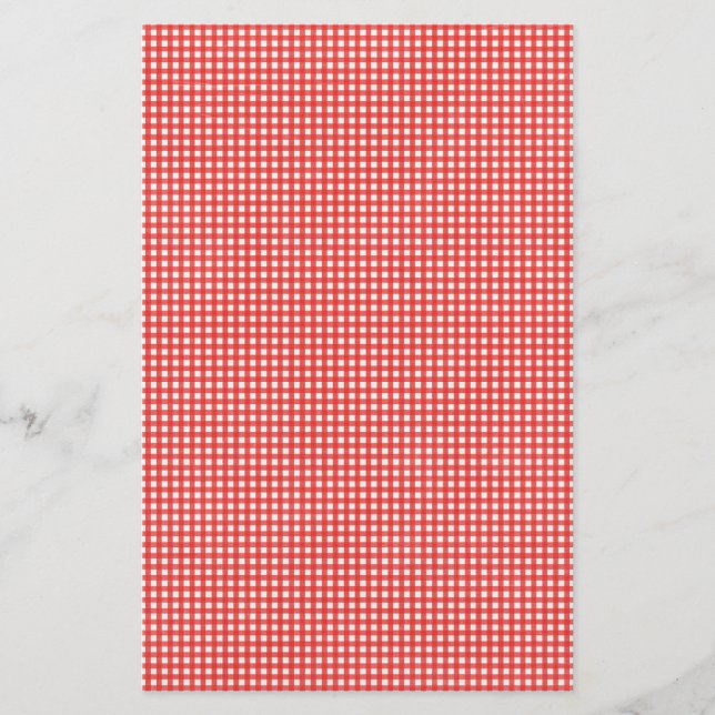 Red Check Mönster Brevpapper (Framsida)