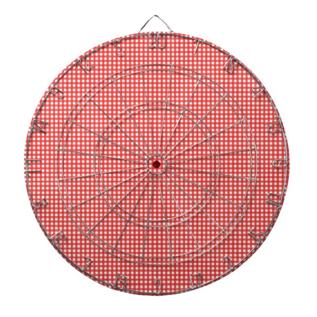 Red Check Mönster Darttavla (Framsidan)