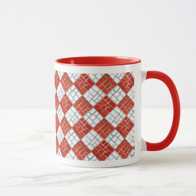 RED CHECK MOSAIC Red Combo Mugg (Höger)