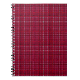 Red Checkered Tartan Anteckningsbok