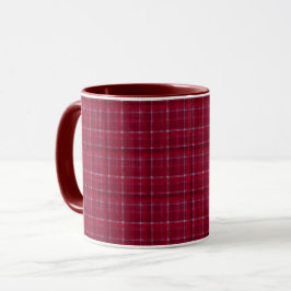 Red Checkered Tartan Mugg