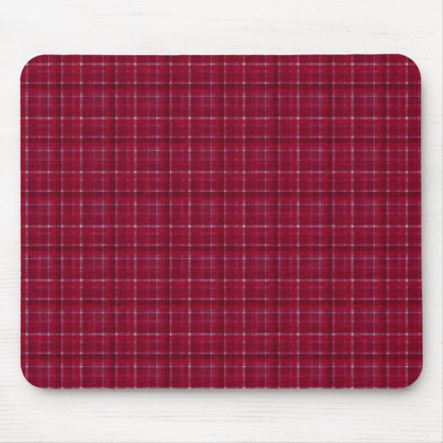 Red Checkered Tartan Musmatta (Framsidan)