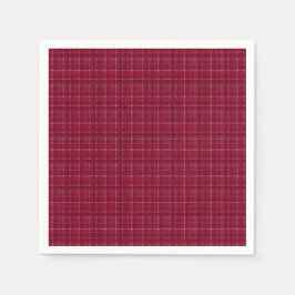 Red Checkered Tartan Pappersservett