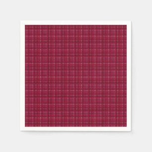 Red Checkered Tartan Pappersservett