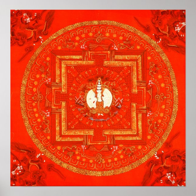 Red Chenrezig Poster (Framsidan)
