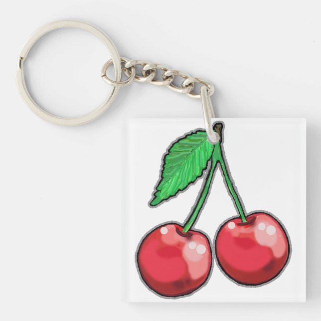 Red Cherries Acrylic Keychain (Framsidan)