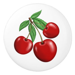 Red Cherries-grafik över hela Mönster Knopp