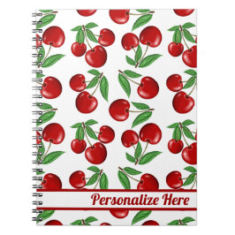 Red Cherries Graphic-Personlig Anteckningsbok