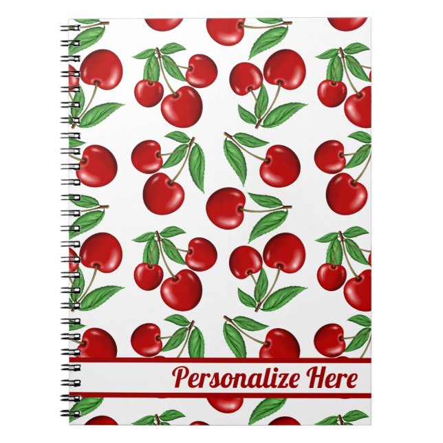 Red Cherries Graphic-Personlig Anteckningsbok (Framsidan)