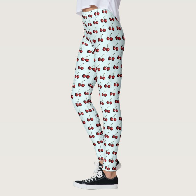 Red Cherries Leggings - Välj Färg (Vänster)