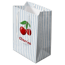 Red Cherries on Blue Rand Graphic Mönster